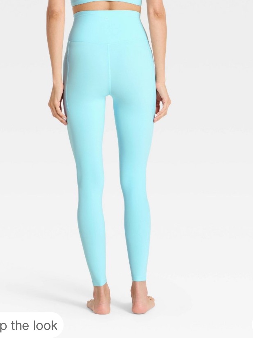 Green Tankini Top & Light Blue Legging Set - Small - Picture 3 of 4